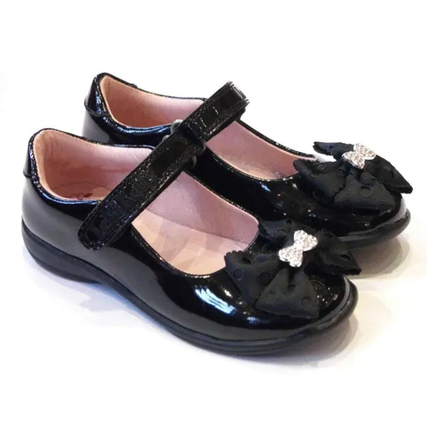 Lelli Kelly LK8316 Priscilla Black Patent Velcro School Shoes