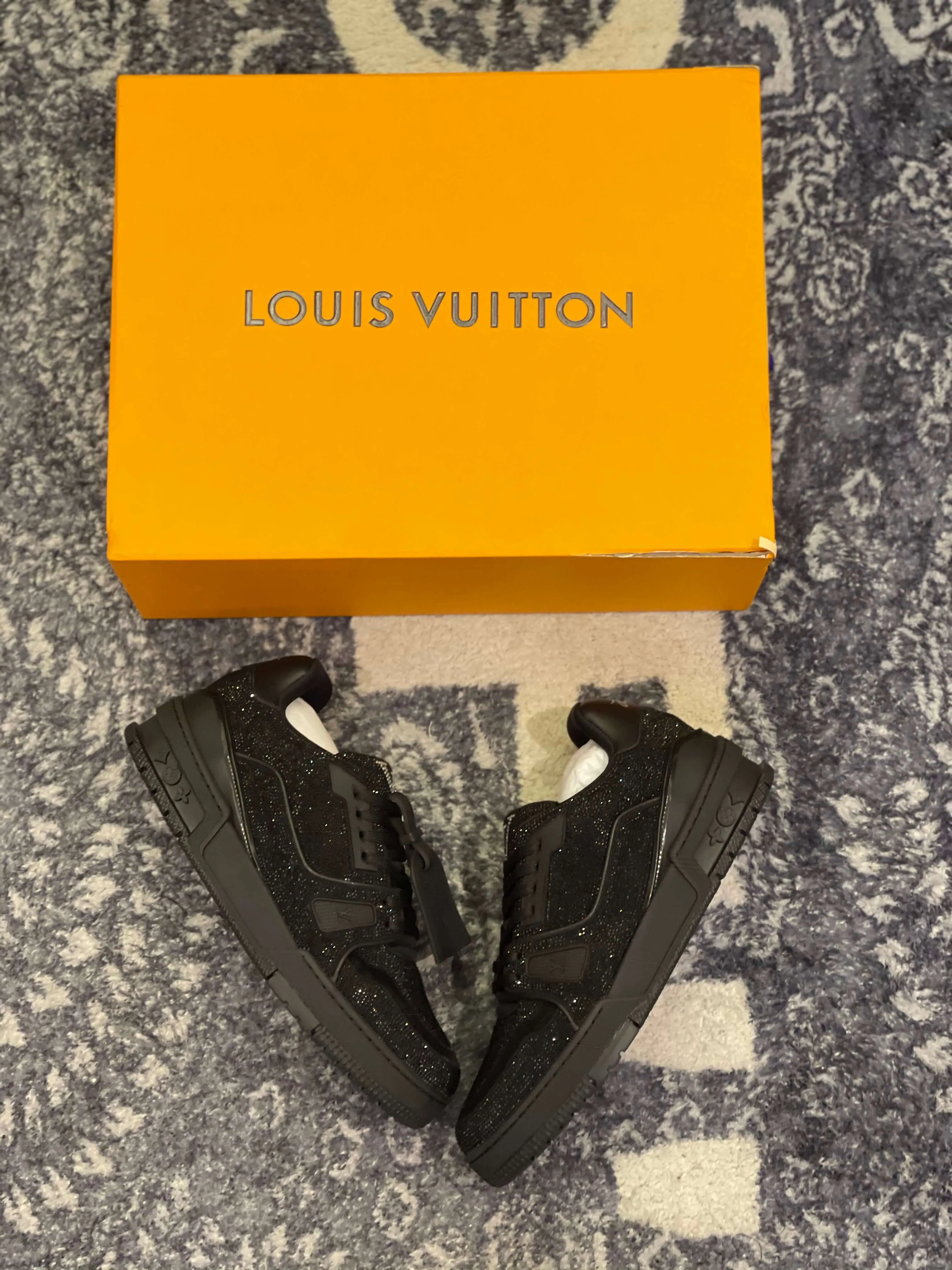 Louis Vuitton LV Trainer Black Glitters Sneaker