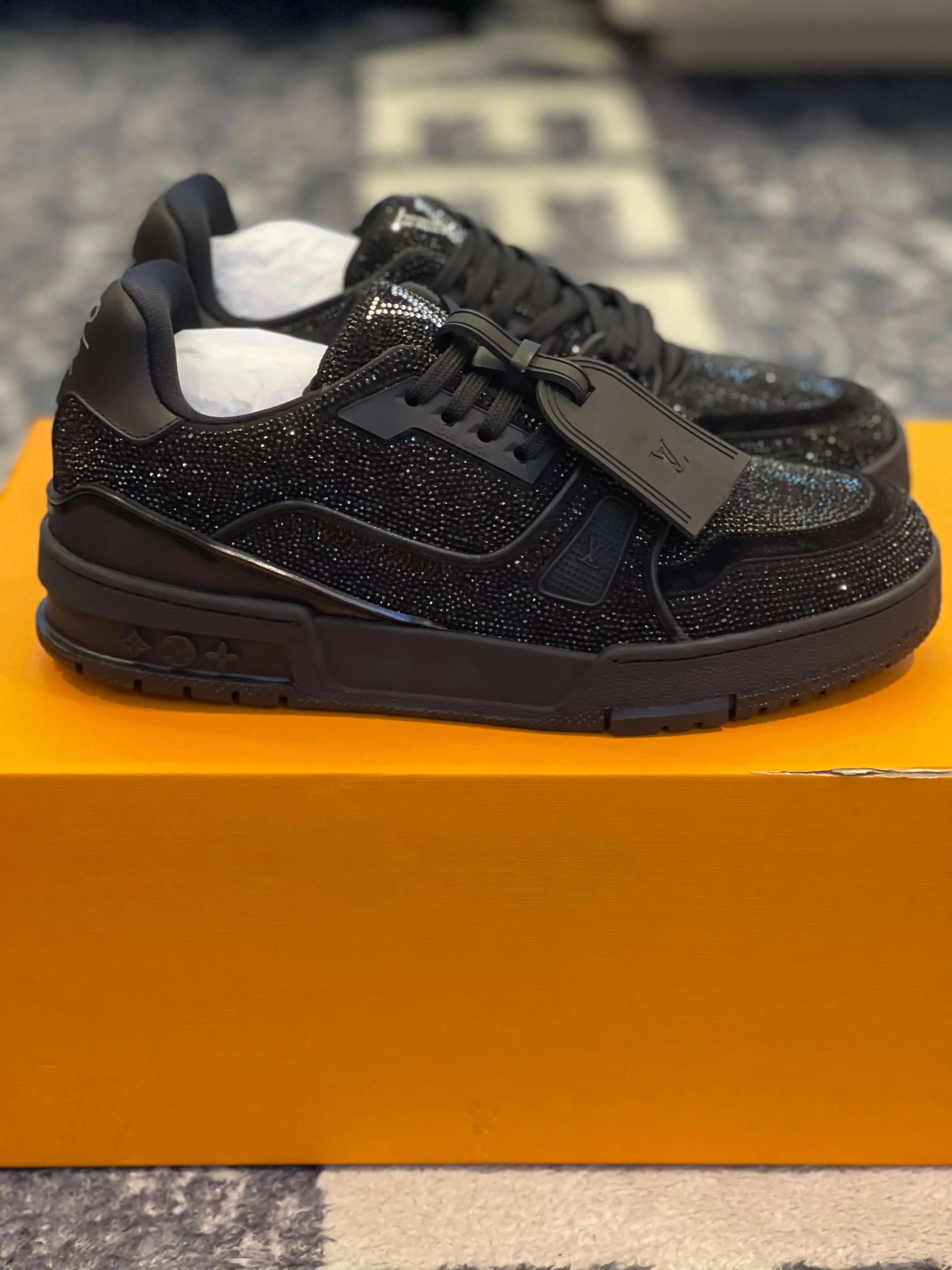 Louis Vuitton LV Trainer Black Glitters Sneaker