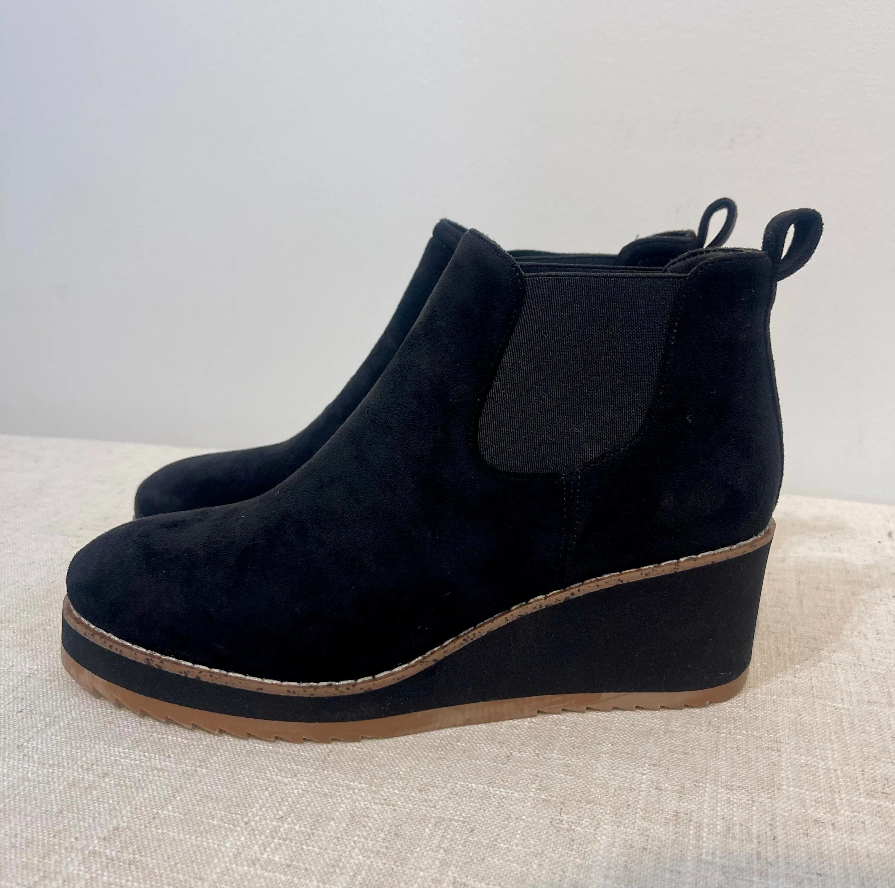 Love You A Latte, Faux Suede Bootie by Corkys