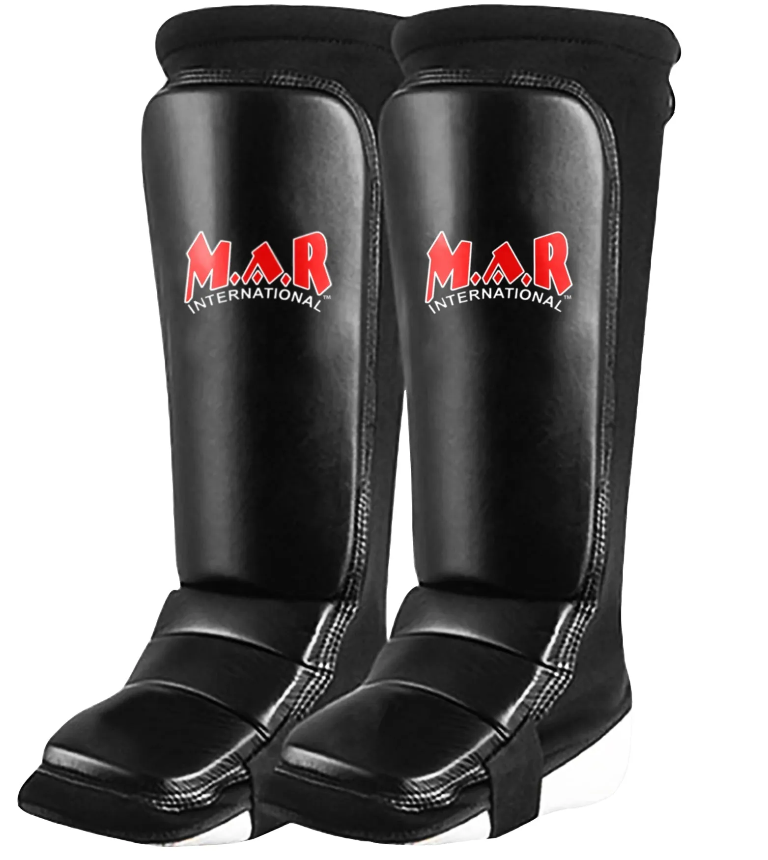 MAR-246B | Genuine Leather MMA Shin Instep Leg Guards