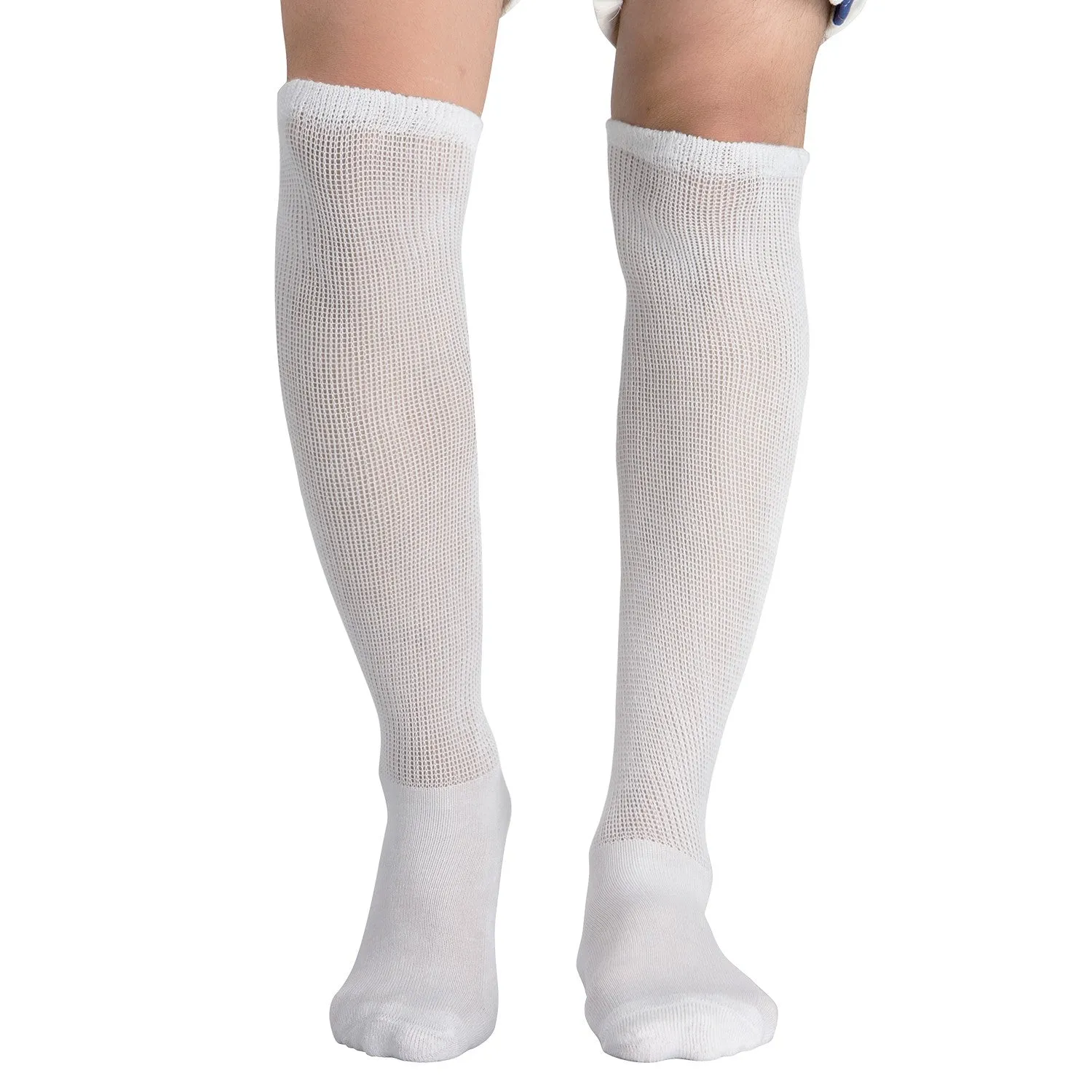 MD Extra Wide Non Binding Bamboo Over The Knee Socks With Cushioned Sole (2 Pairs)