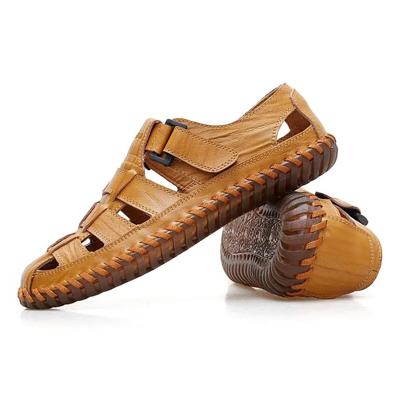 Men Outdoor Flat Heel Hiking Brown Sandals