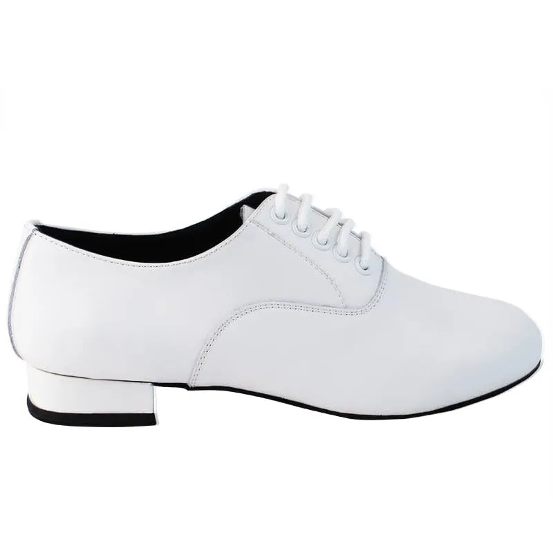 Men's 2cm White Leatherette Heels Ballroom Dance Shoes