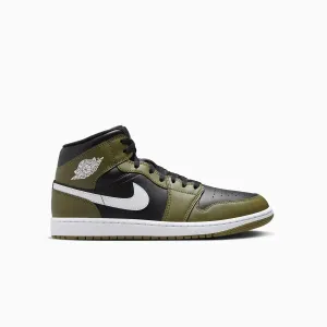 Men's Air Jordan 1 Mid "Black Medium Olive"