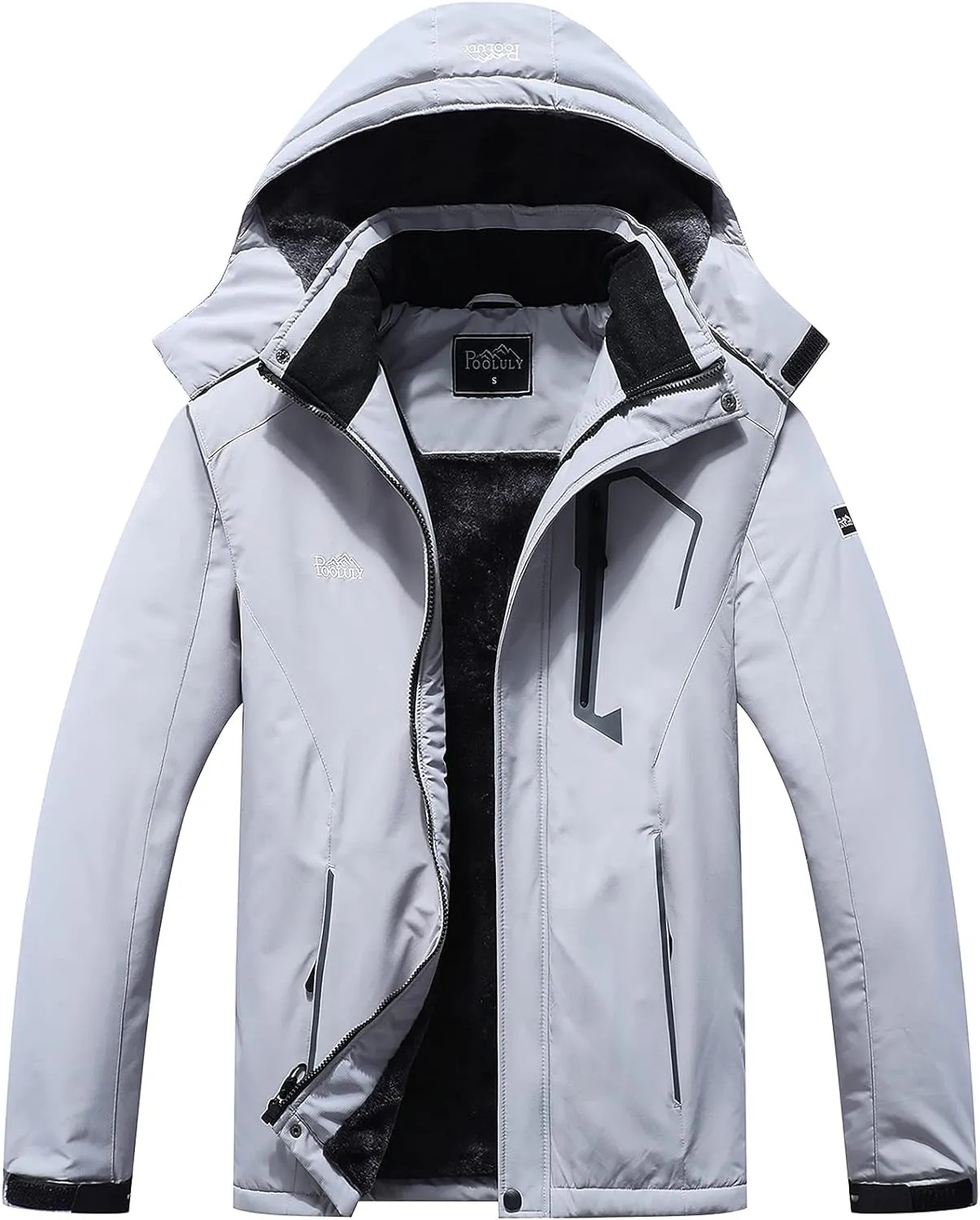 Men's Winter Ski Jacket - Waterproof Windbreaker with Hood, Ideal for Snowboarding and Rainy Conditions