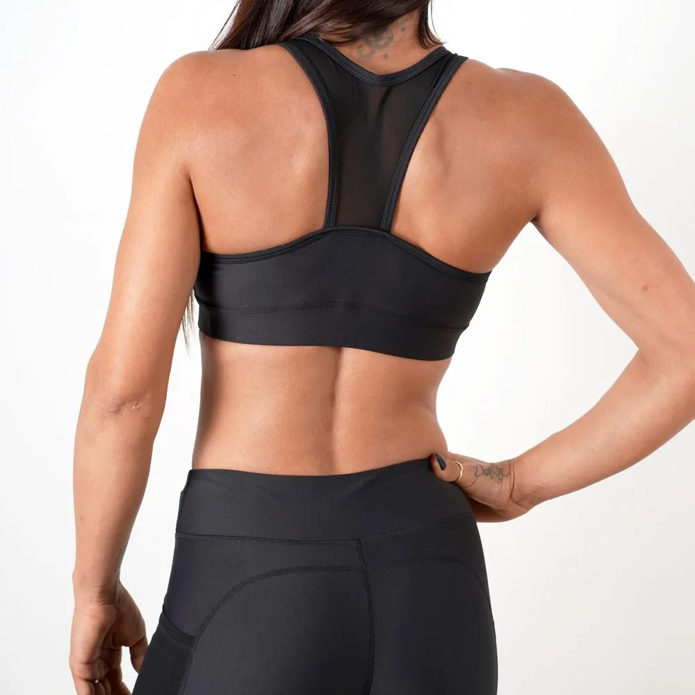 Mesh Top Sports Bra