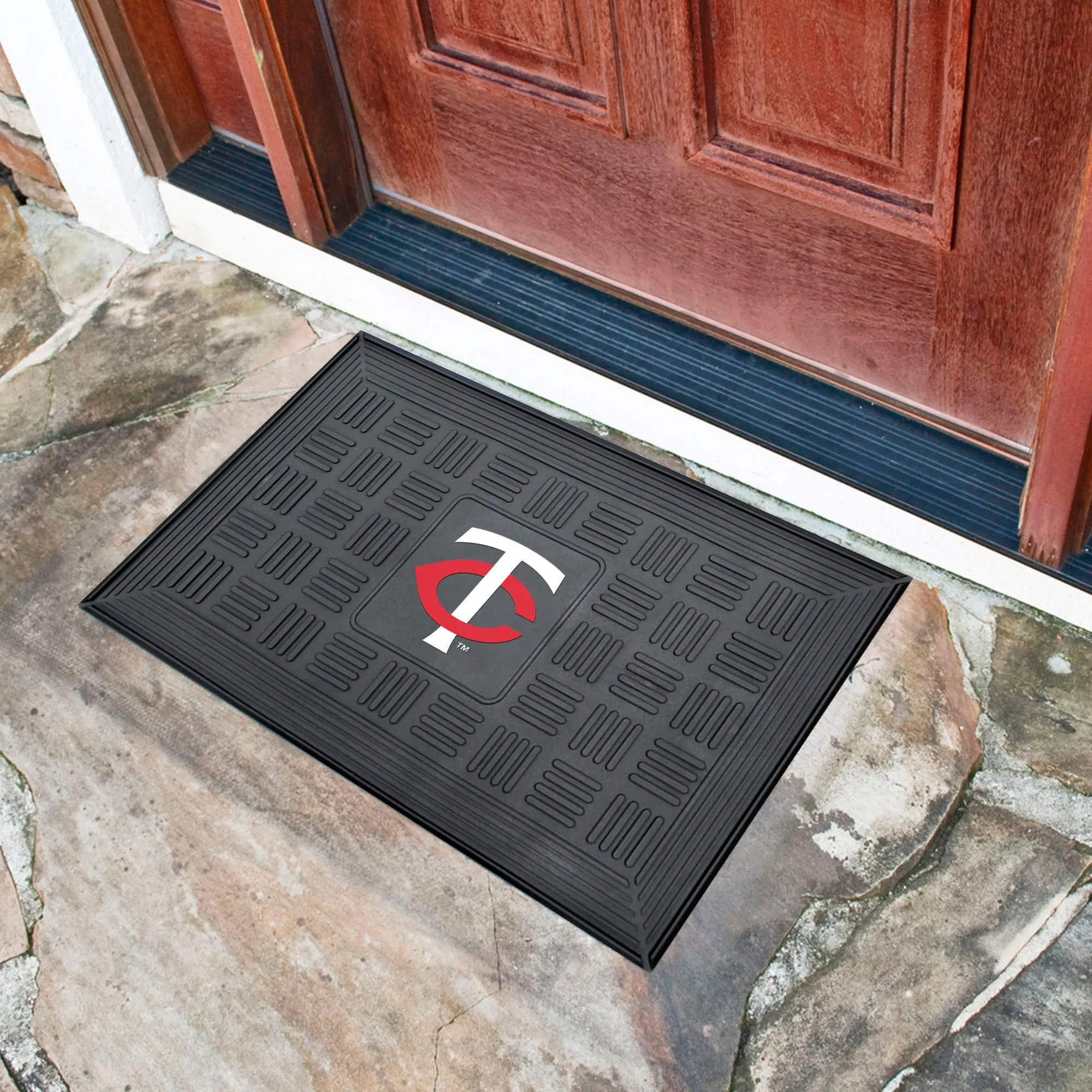 Minnesota Twins Heavy Duty Vinyl Medallion Door Mat - 19.5in. x 31in.