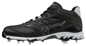 Mizuno Mens 9-Spike Dominant IC Mid Metal Baseball Cleats