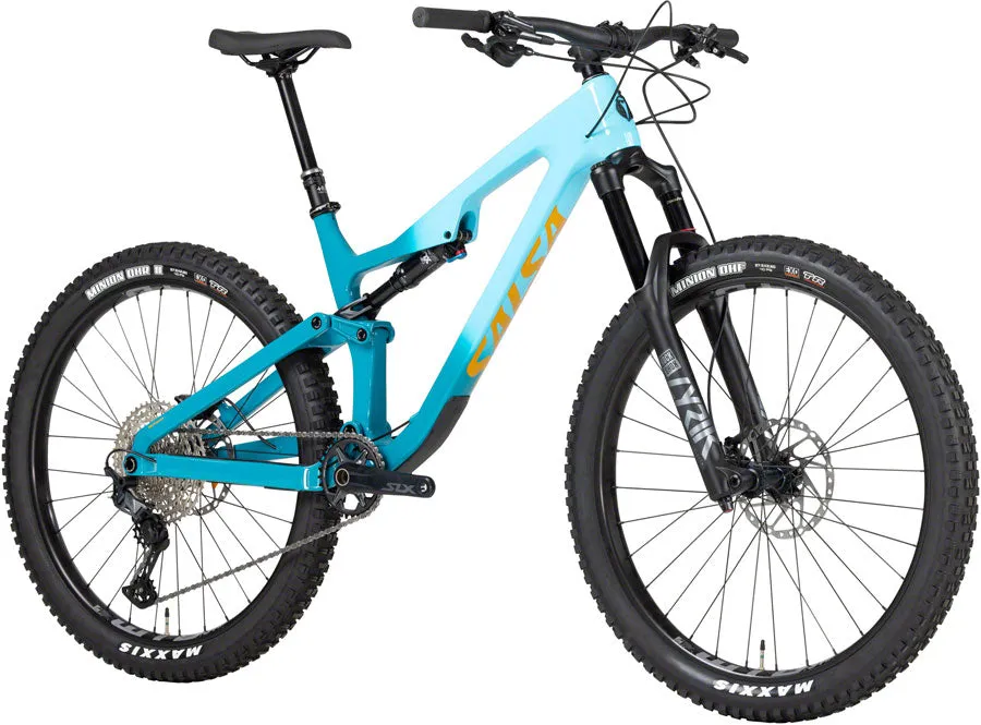 NEW 2023 Salsa Rustler C SLX Carbon Trail Mountain Bike, 27.5", Teal Fade