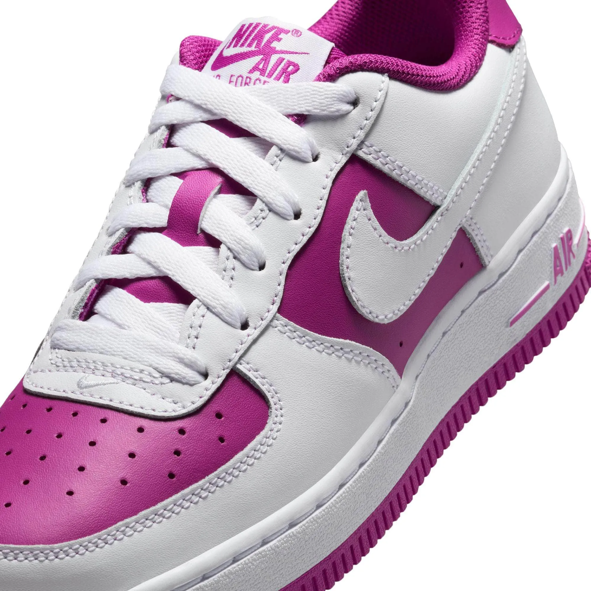 Nike Air Force 1 Low "White Hot Fuchsia" - Boy's GS