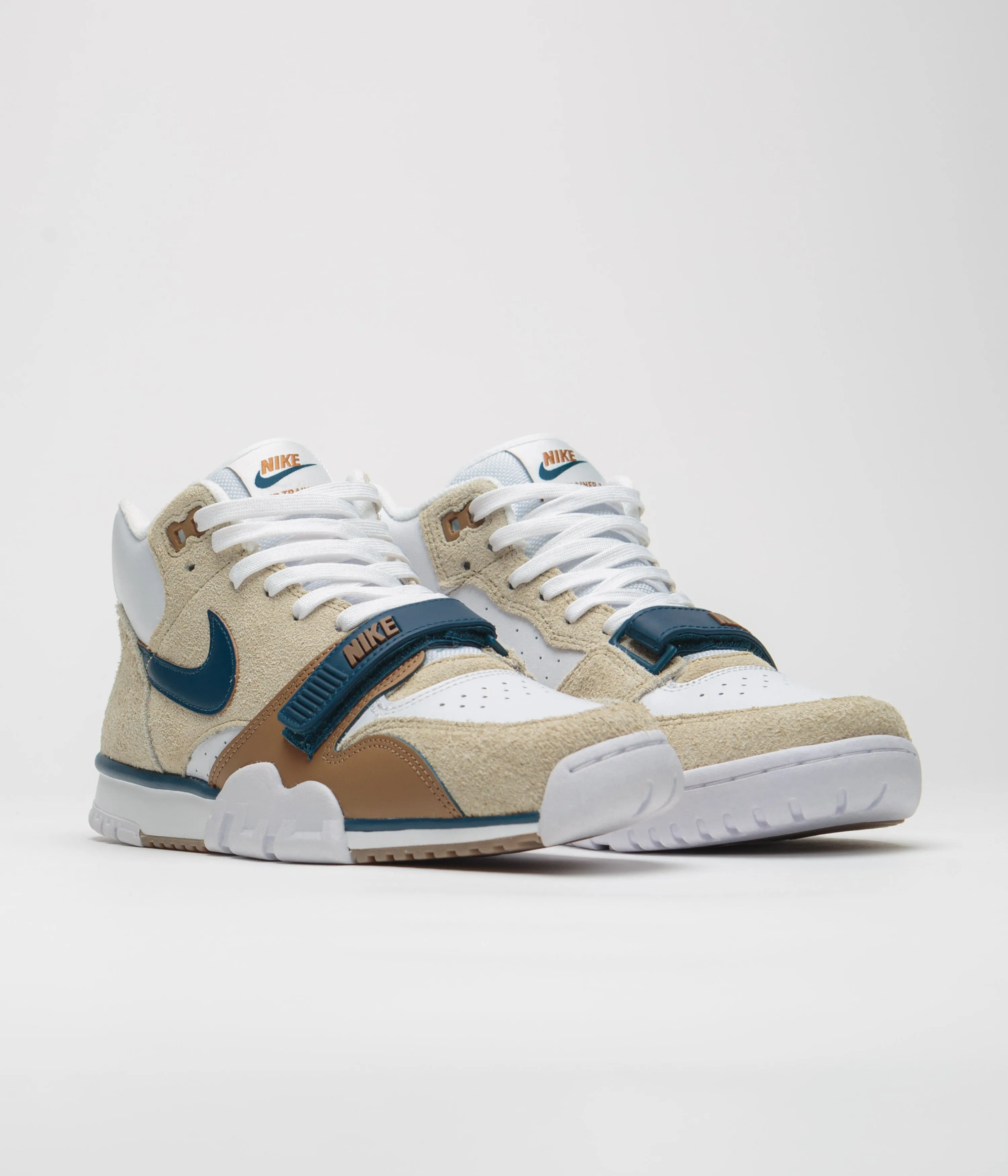 Nike Air Trainer 1 Shoes - Limestone / Valerian Blue - Ale Brown - White