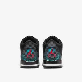 Nike Kid's Jordan 3 Retro GS Shoes - Black / Hyper Jade