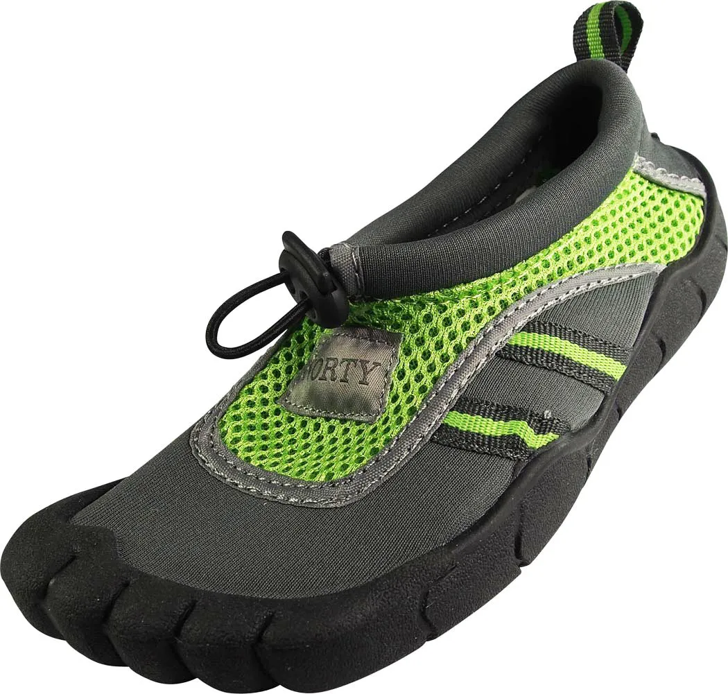 Norty - Young Mens Teens Skeletoe Aqua Wave Water Shoe - Runs 1 Size Small