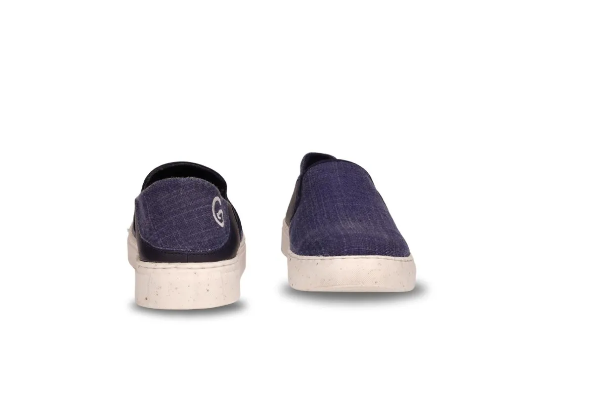 Oceanease Men's Vegan Slip-On Shoes in Navy Blue