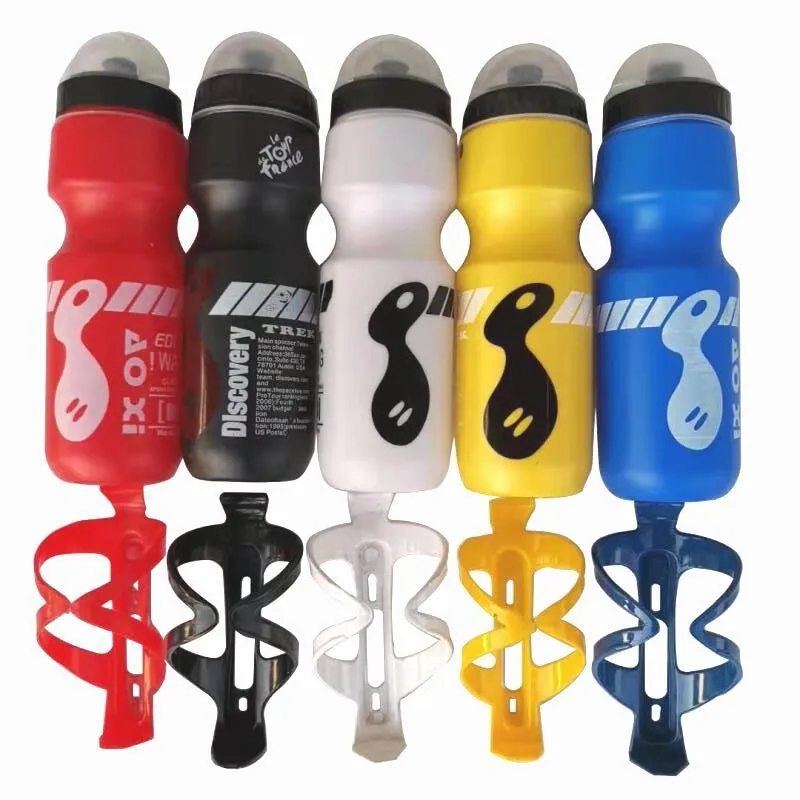 (Pack of 2) 750ml Sports Water Bottle Depending On Mountain Bike Sports With Dust Cover Pc Plastic Water Bottle   Water Bottle Holder Set.