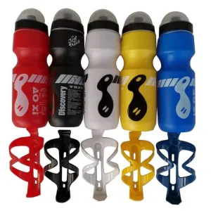 (Pack of 2) 750ml Sports Water Bottle Depending On Mountain Bike Sports With Dust Cover Pc Plastic Water Bottle   Water Bottle Holder Set.