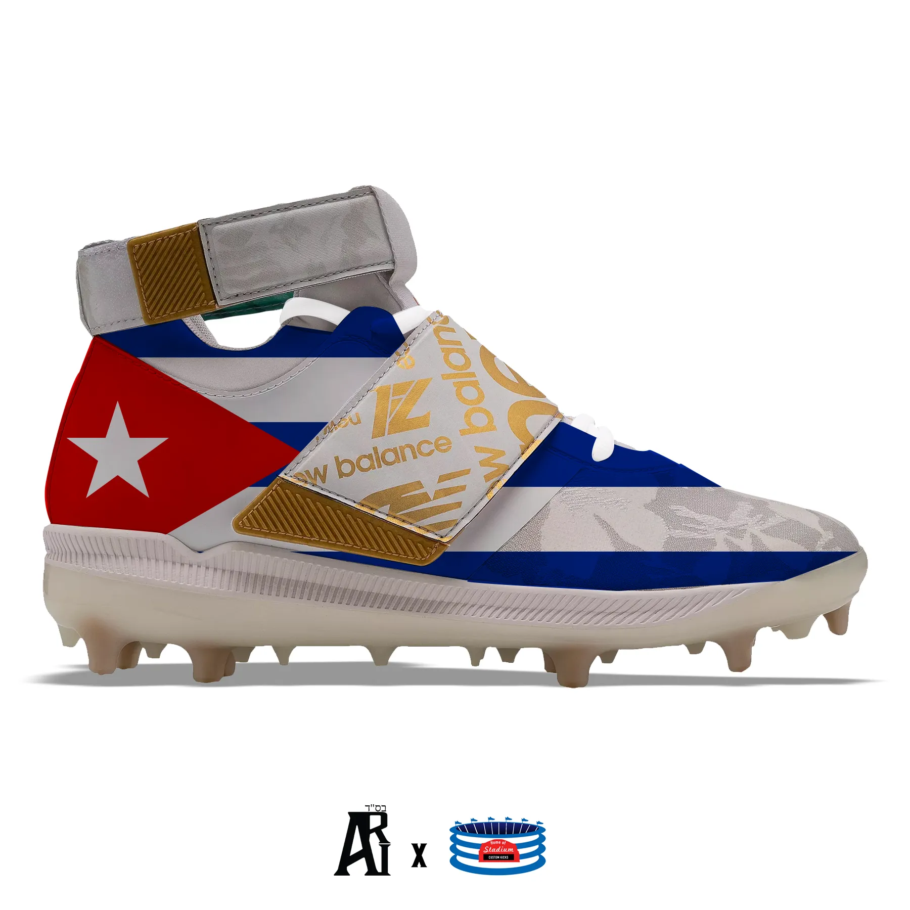 "Cuba Flag" New Balance Lindor 1 TPU Baseball Cleats