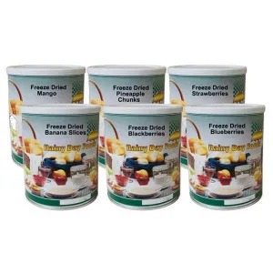 Rainy Day Foods Freeze-Dried Fruit Pack - Six #2.5 Cans