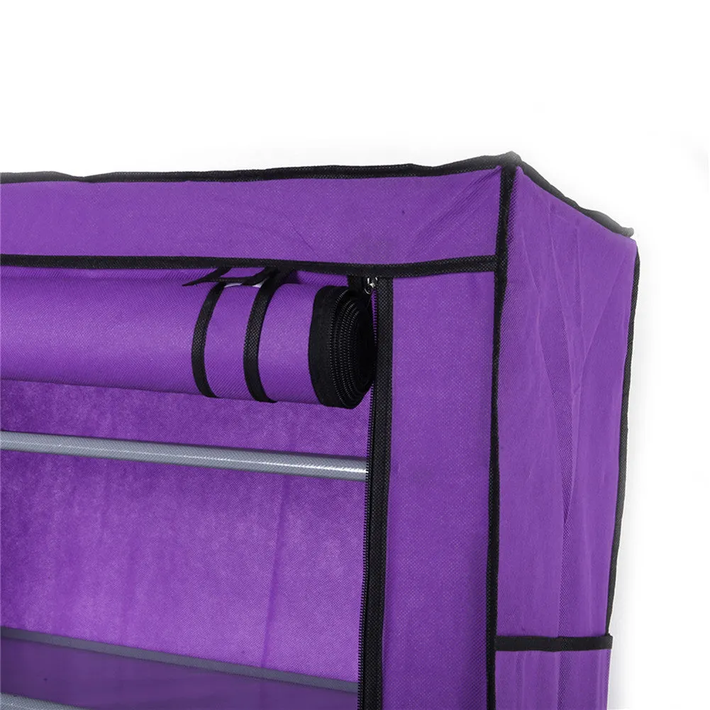 RONSHIN 10-layer Shoe Rack Room-Saving Shoe Cabinet Purple