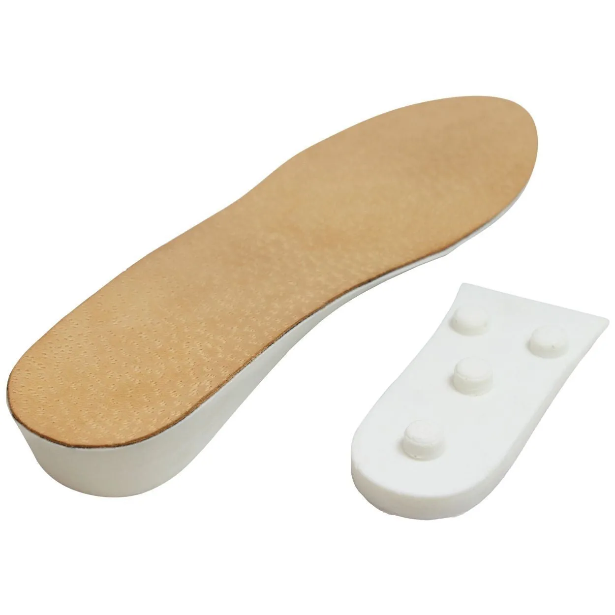 Sheepskin Leather Adjustable Height Increase Elevator Insoles - Adjustable 3.8 CM | 1.5 INCH Taller - IK306