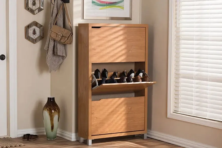 Simms Maple Modern Shoe Cabinet