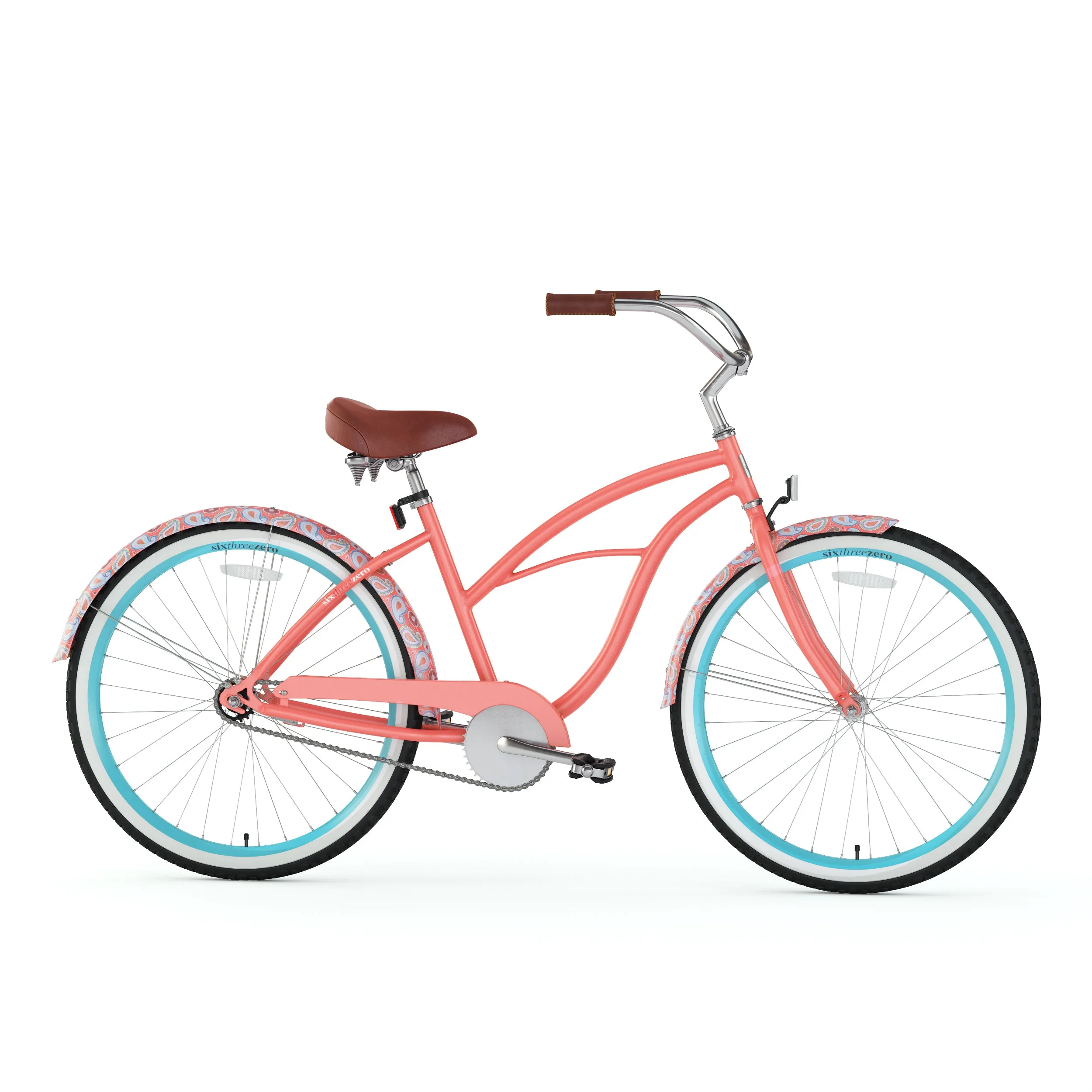 sixthreezero Paisley Single Speed 26" Women's Beach Cruiser Bike