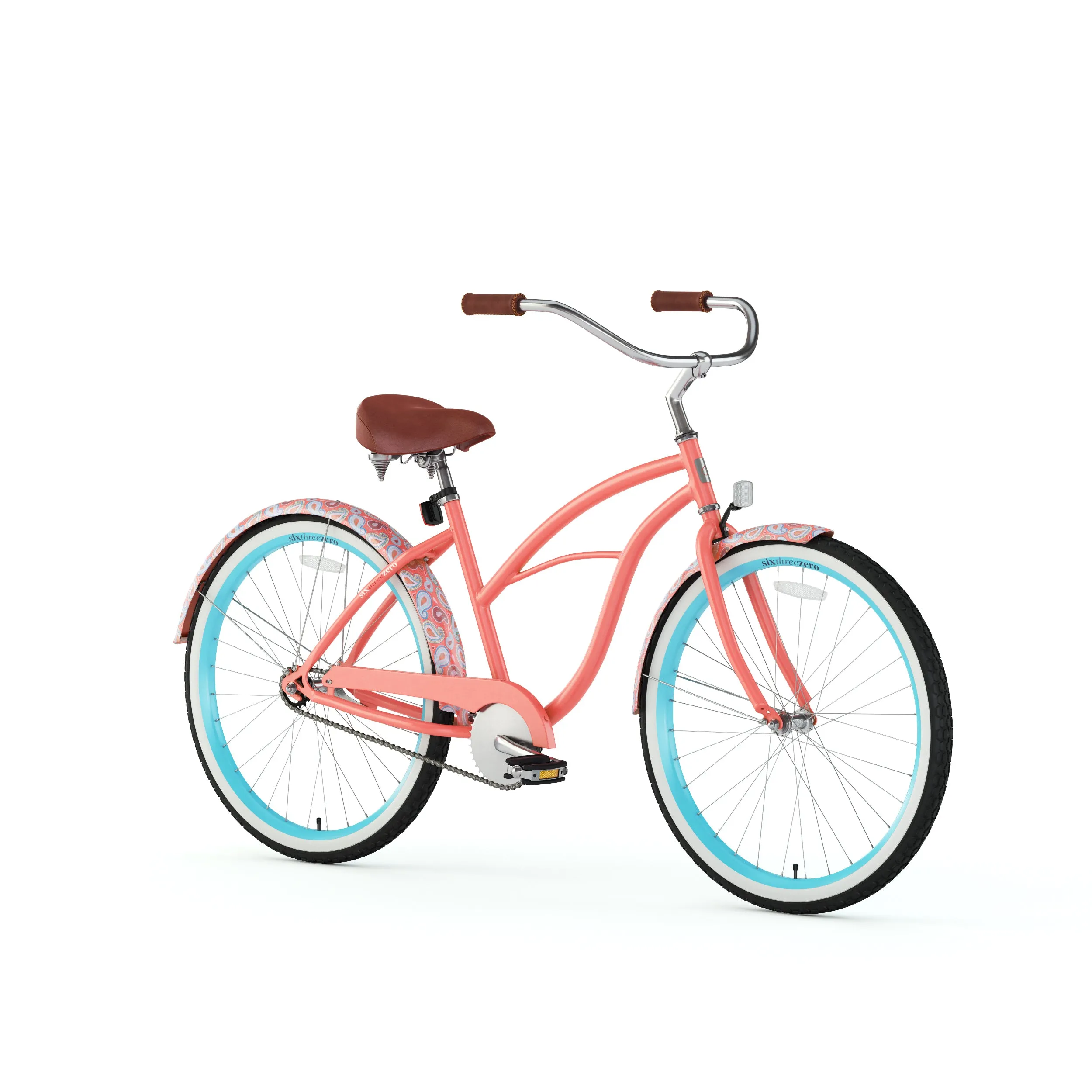 sixthreezero Paisley Single Speed 26" Women's Beach Cruiser Bike