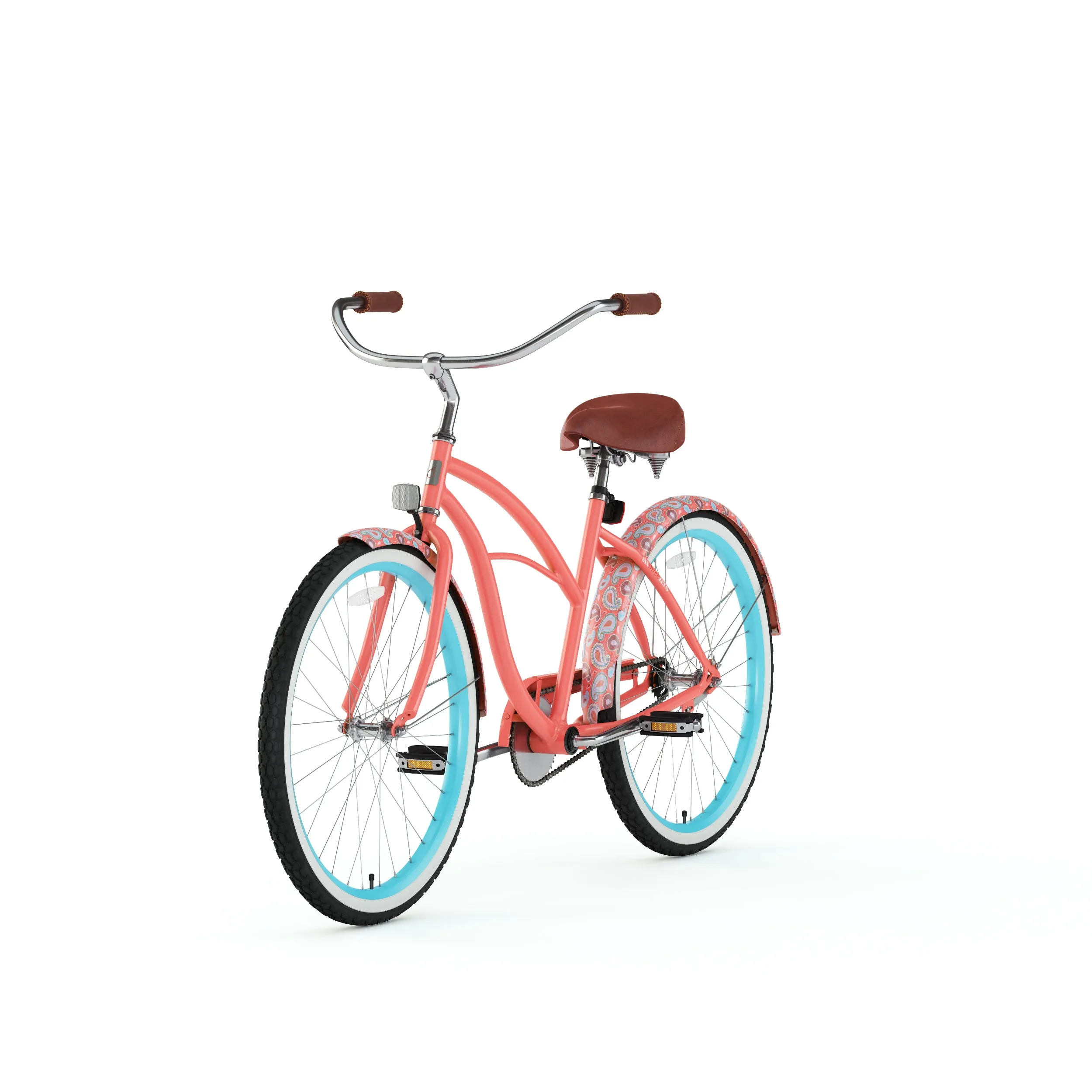 sixthreezero Paisley Single Speed 26" Women's Beach Cruiser Bike