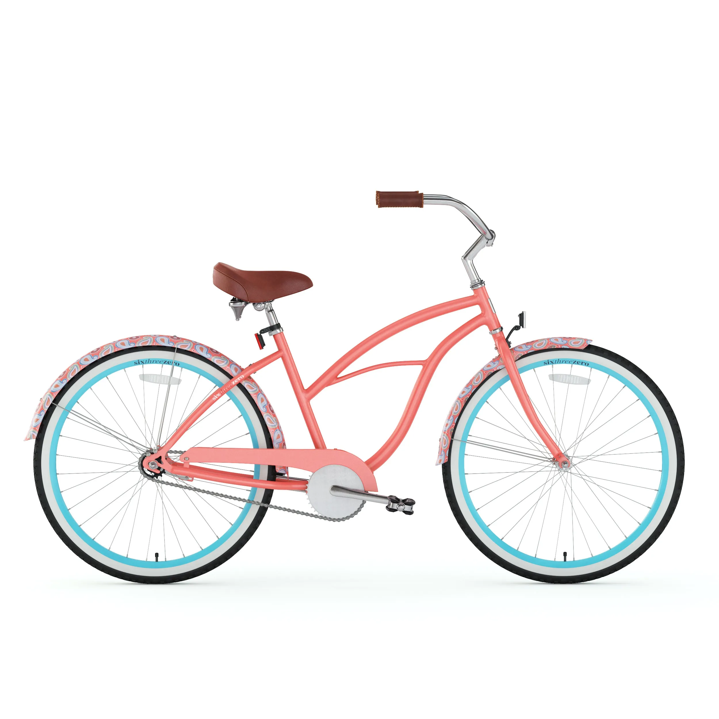 sixthreezero Paisley Single Speed 26" Women's Beach Cruiser Bike