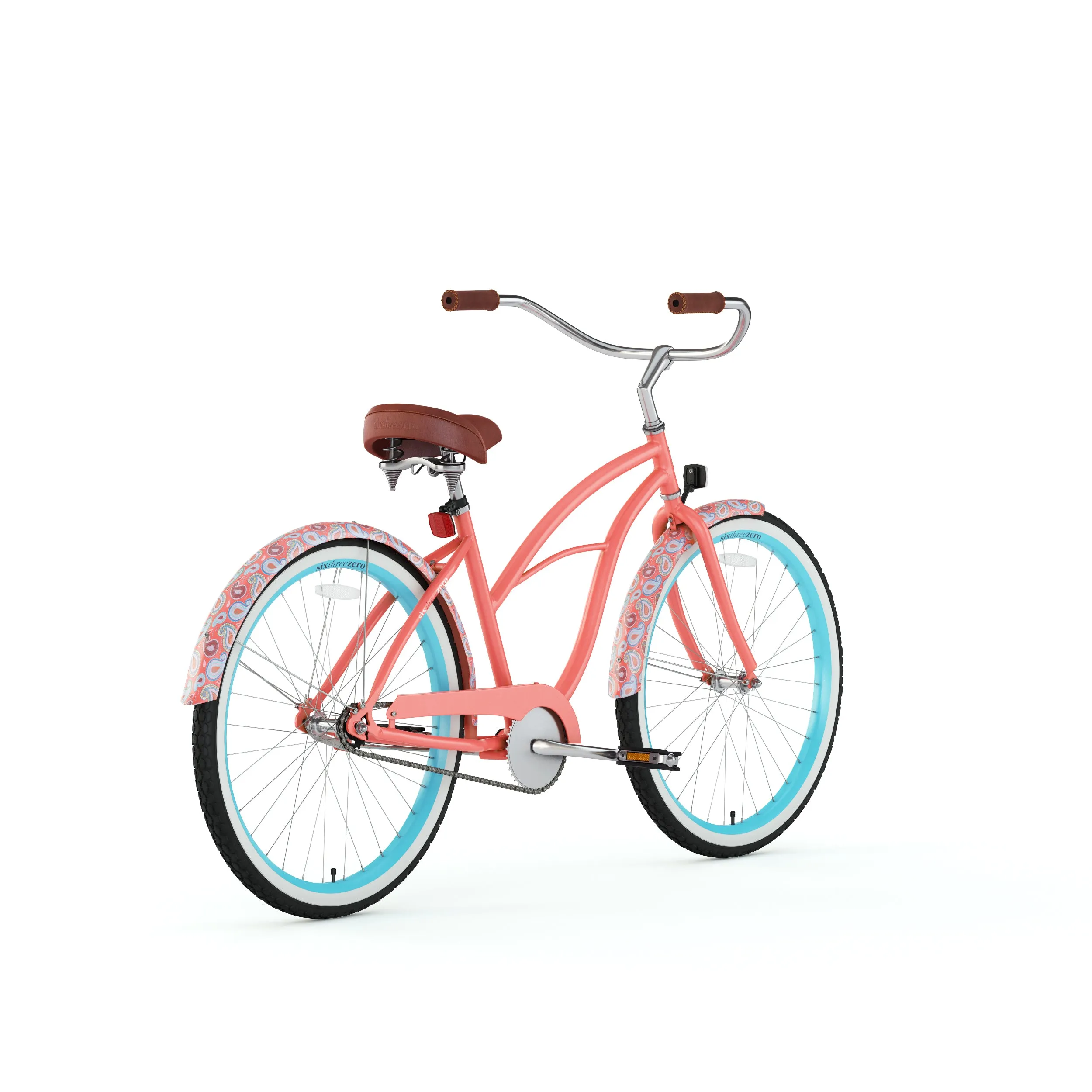 sixthreezero Paisley Single Speed 26" Women's Beach Cruiser Bike