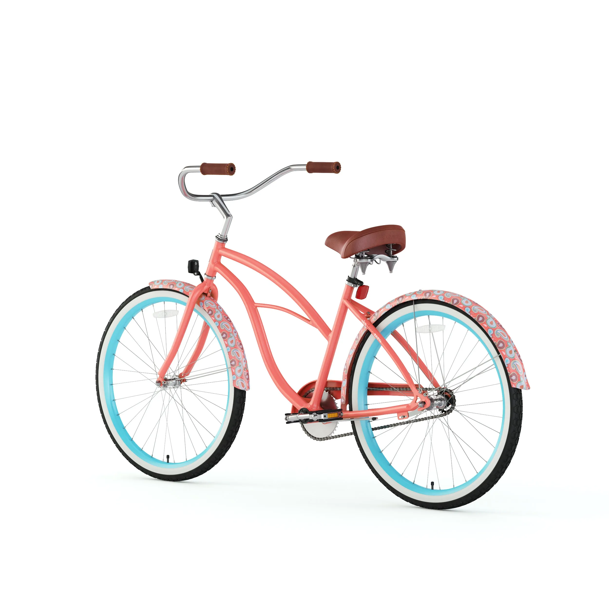 sixthreezero Paisley Single Speed 26" Women's Beach Cruiser Bike