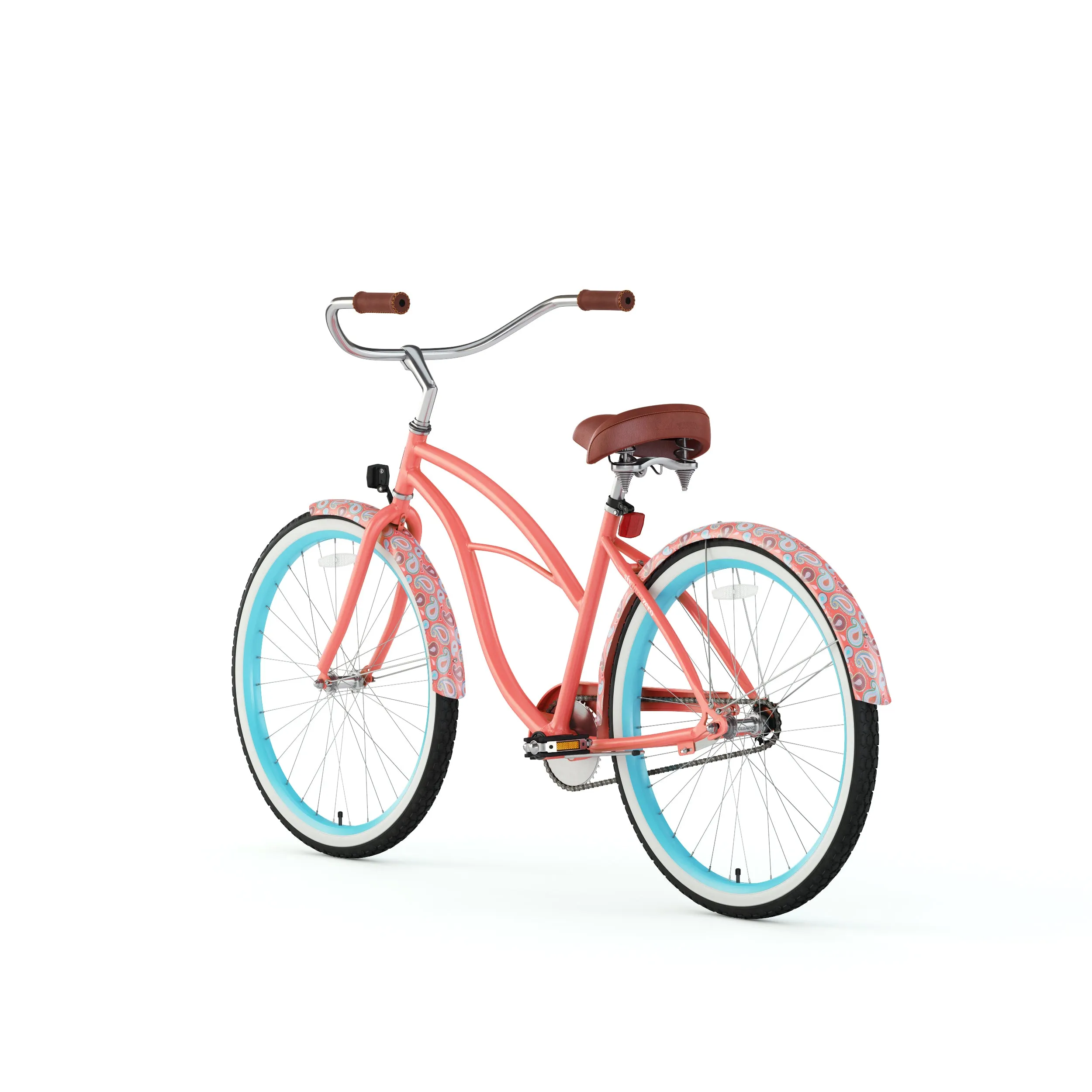 sixthreezero Paisley Single Speed 26" Women's Beach Cruiser Bike