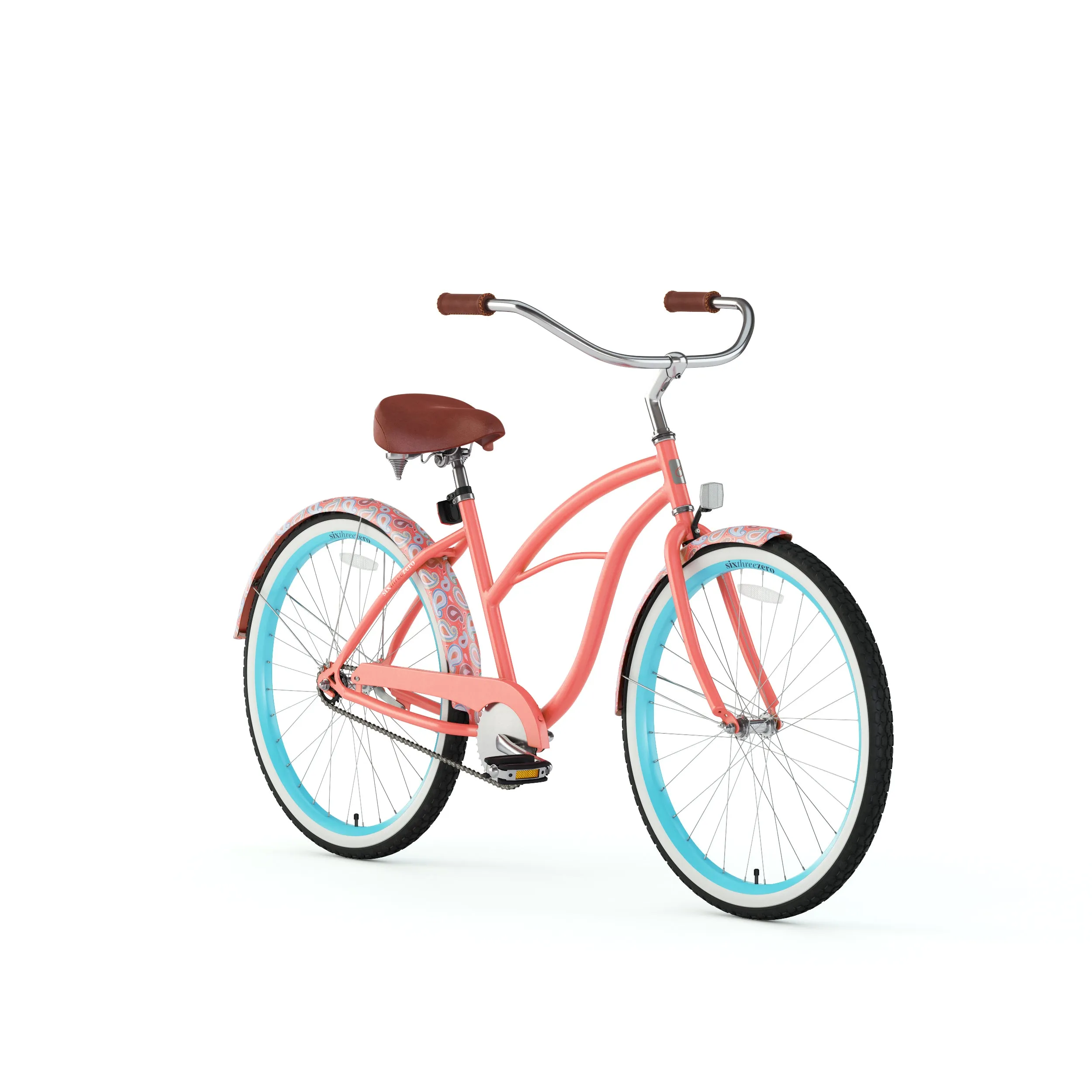 sixthreezero Paisley Single Speed 26" Women's Beach Cruiser Bike