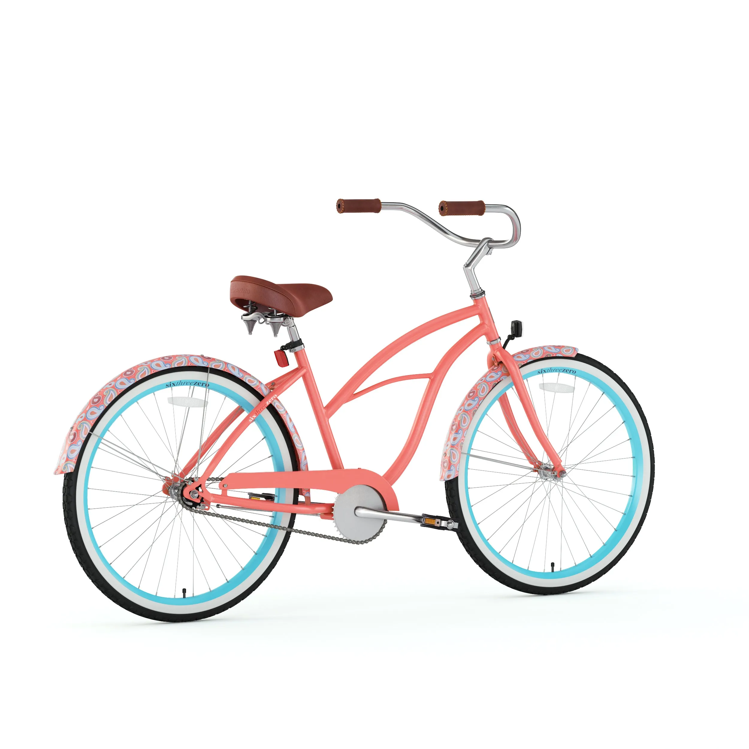 sixthreezero Paisley Single Speed 26" Women's Beach Cruiser Bike