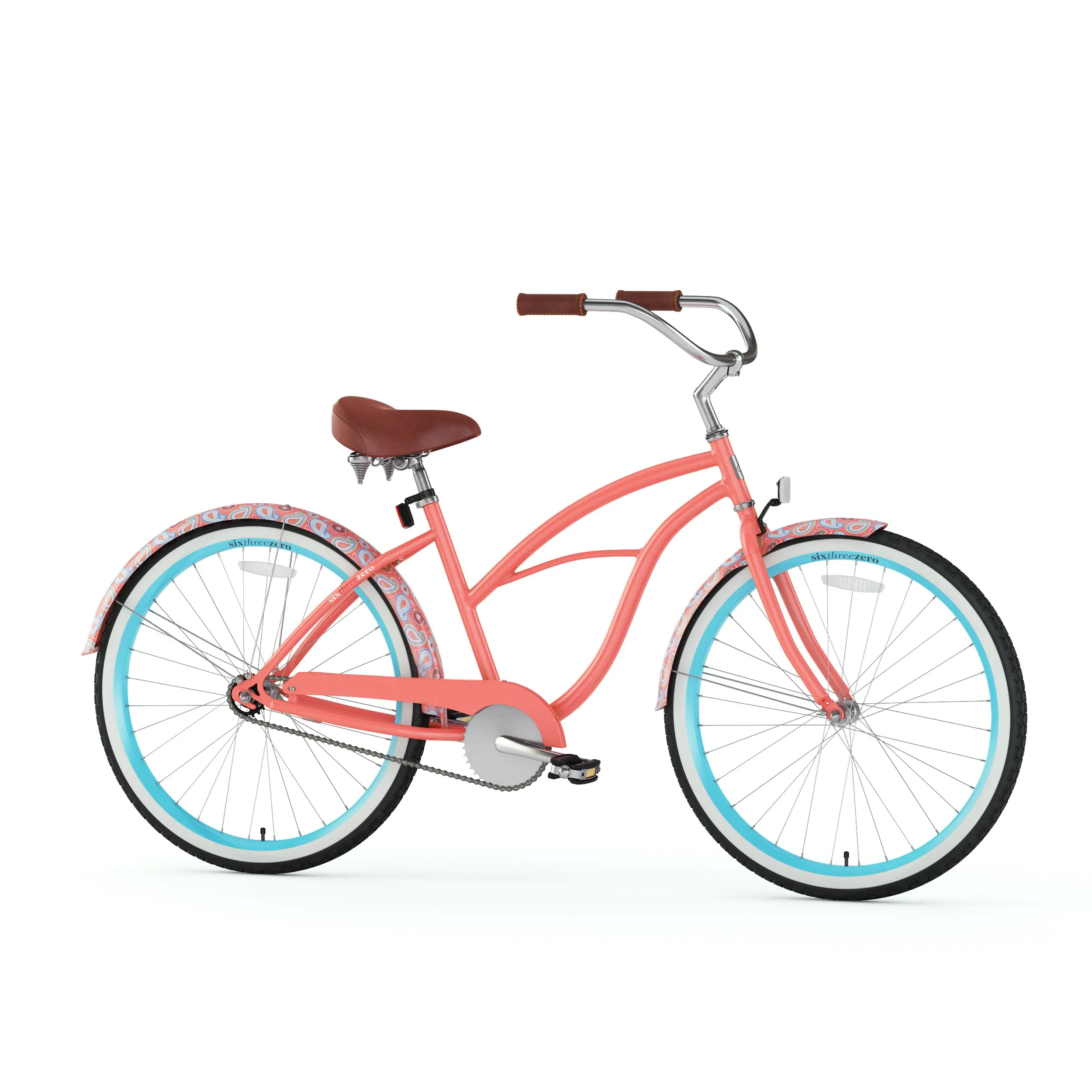 sixthreezero Paisley Single Speed 26" Women's Beach Cruiser Bike