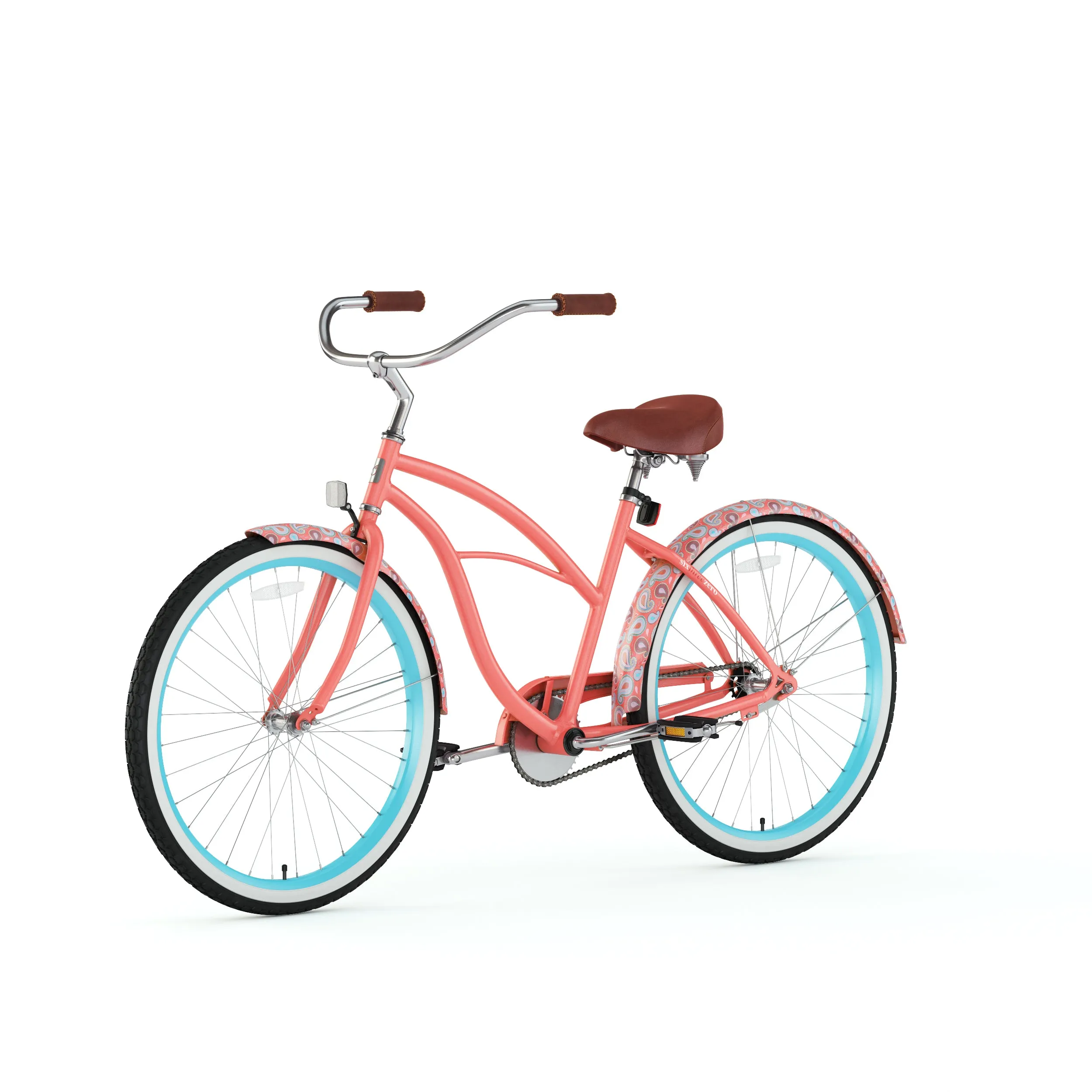 sixthreezero Paisley Single Speed 26" Women's Beach Cruiser Bike