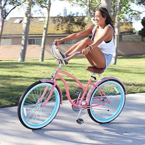 sixthreezero Paisley Single Speed 26" Women's Beach Cruiser Bike