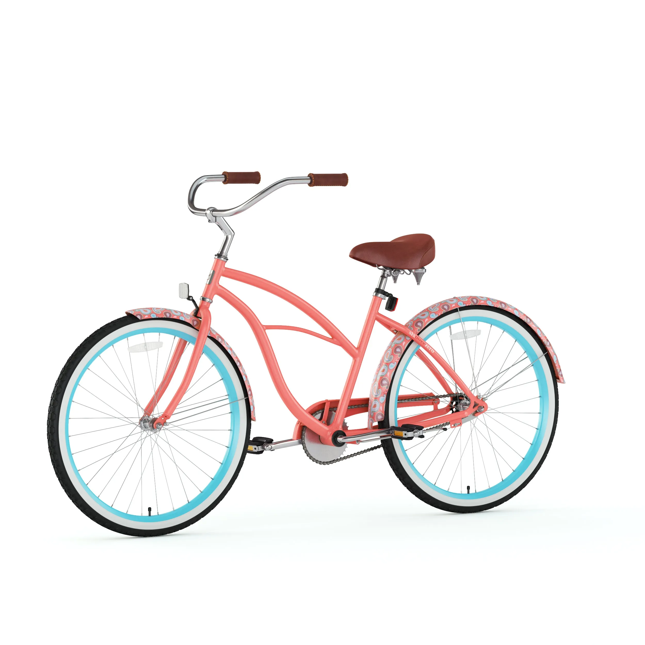 sixthreezero Paisley Single Speed 26" Women's Beach Cruiser Bike