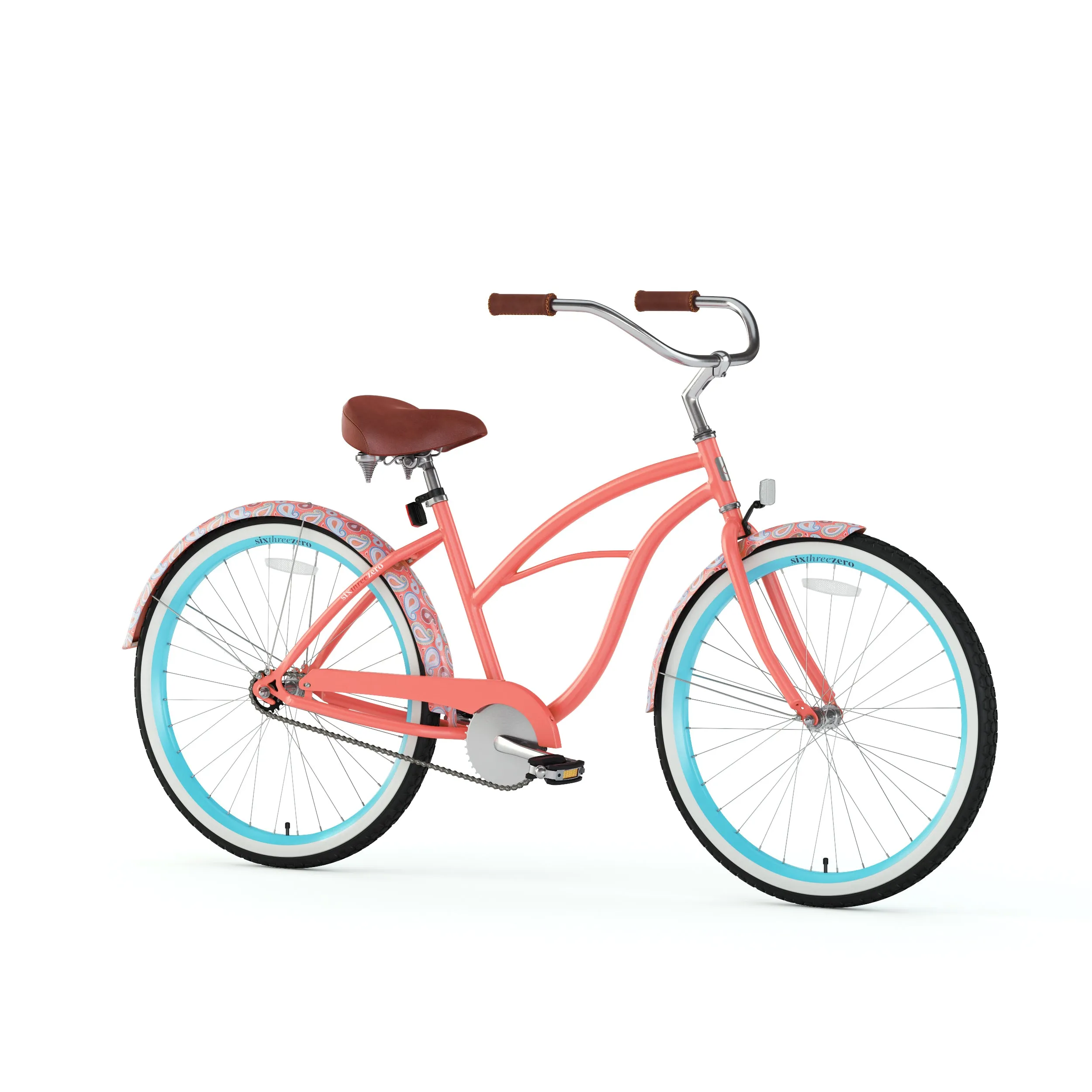 sixthreezero Paisley Single Speed 26" Women's Beach Cruiser Bike