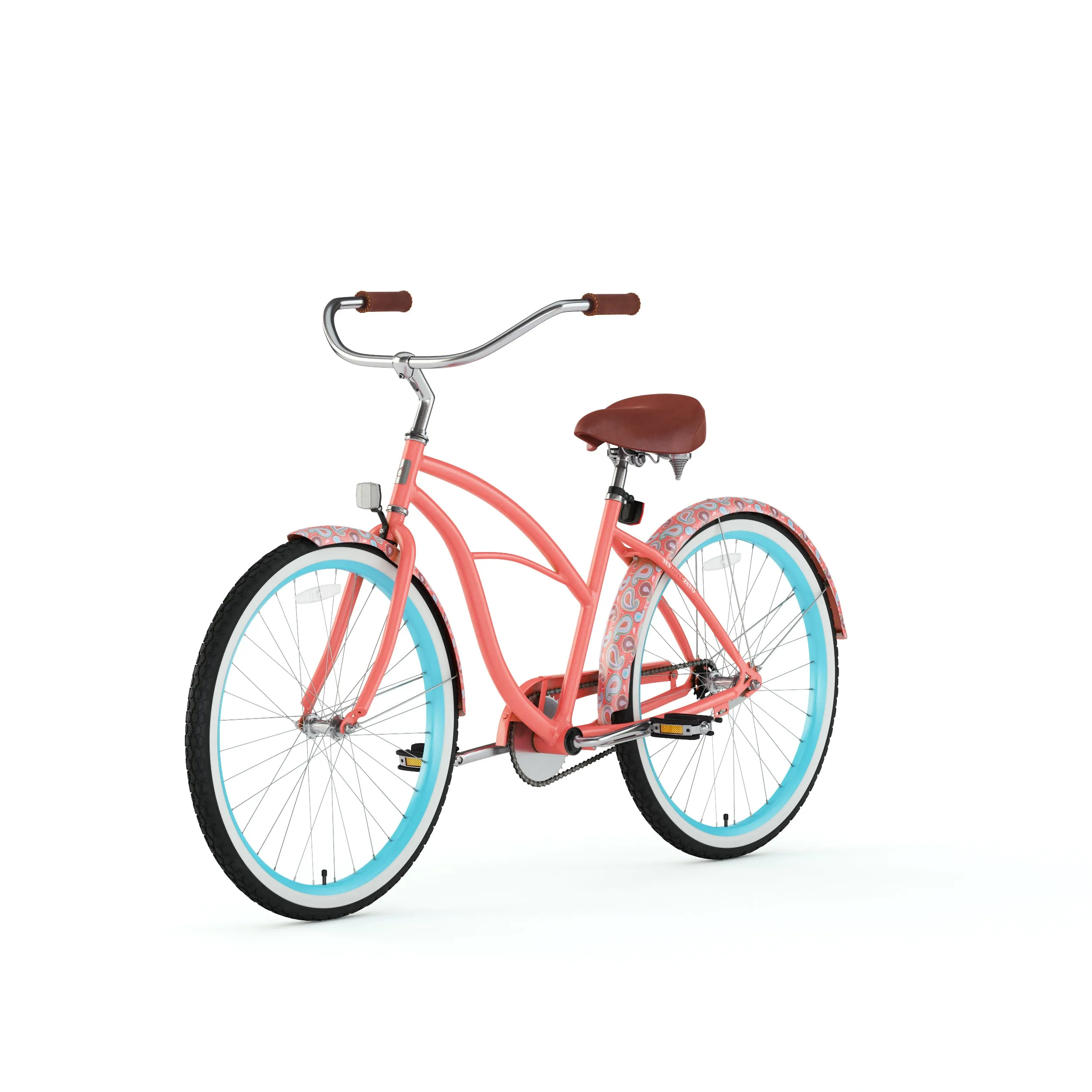 sixthreezero Paisley Single Speed 26" Women's Beach Cruiser Bike