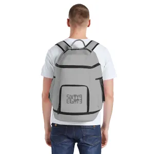 Sixty Eight 93 Logo Black Grey Multifunctional Oxford Backpack