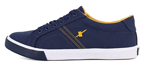 Sparx Men  Navy Blue Golden Yellow Casual Shoes