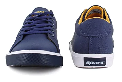 Sparx Men  Navy Blue Golden Yellow Casual Shoes