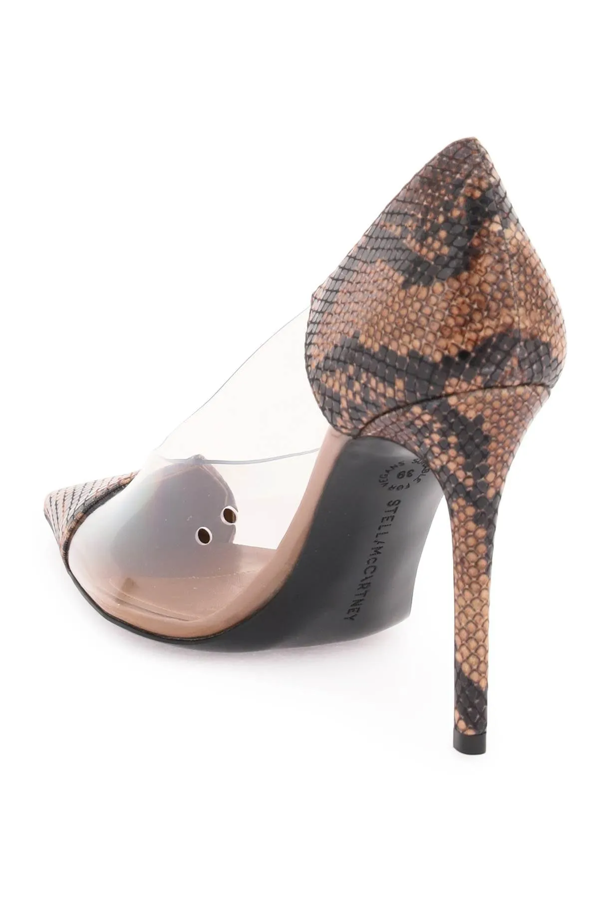 Stella mccartney python print transparent pumps