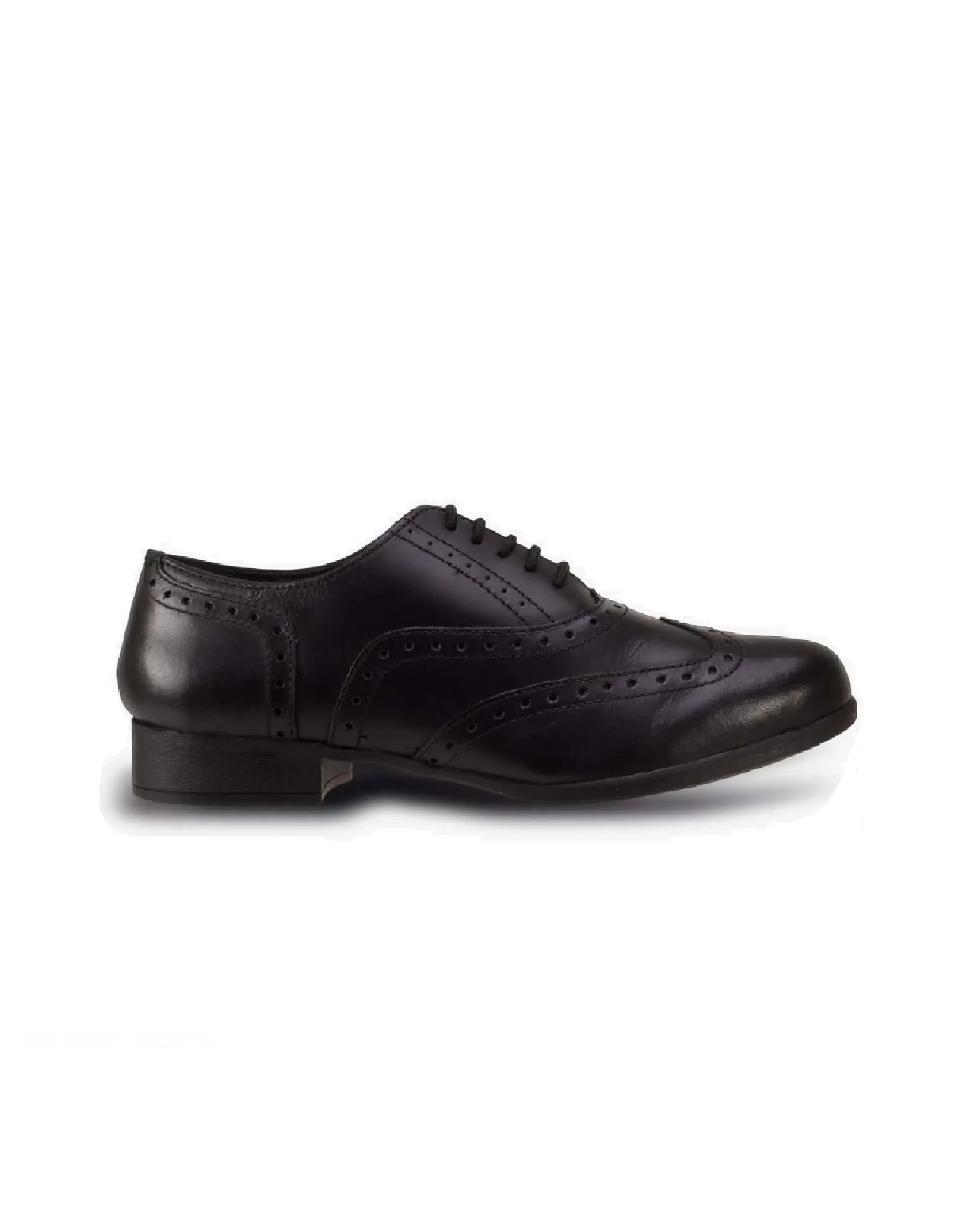 Term Bella Black Leather Lace Up Brogue