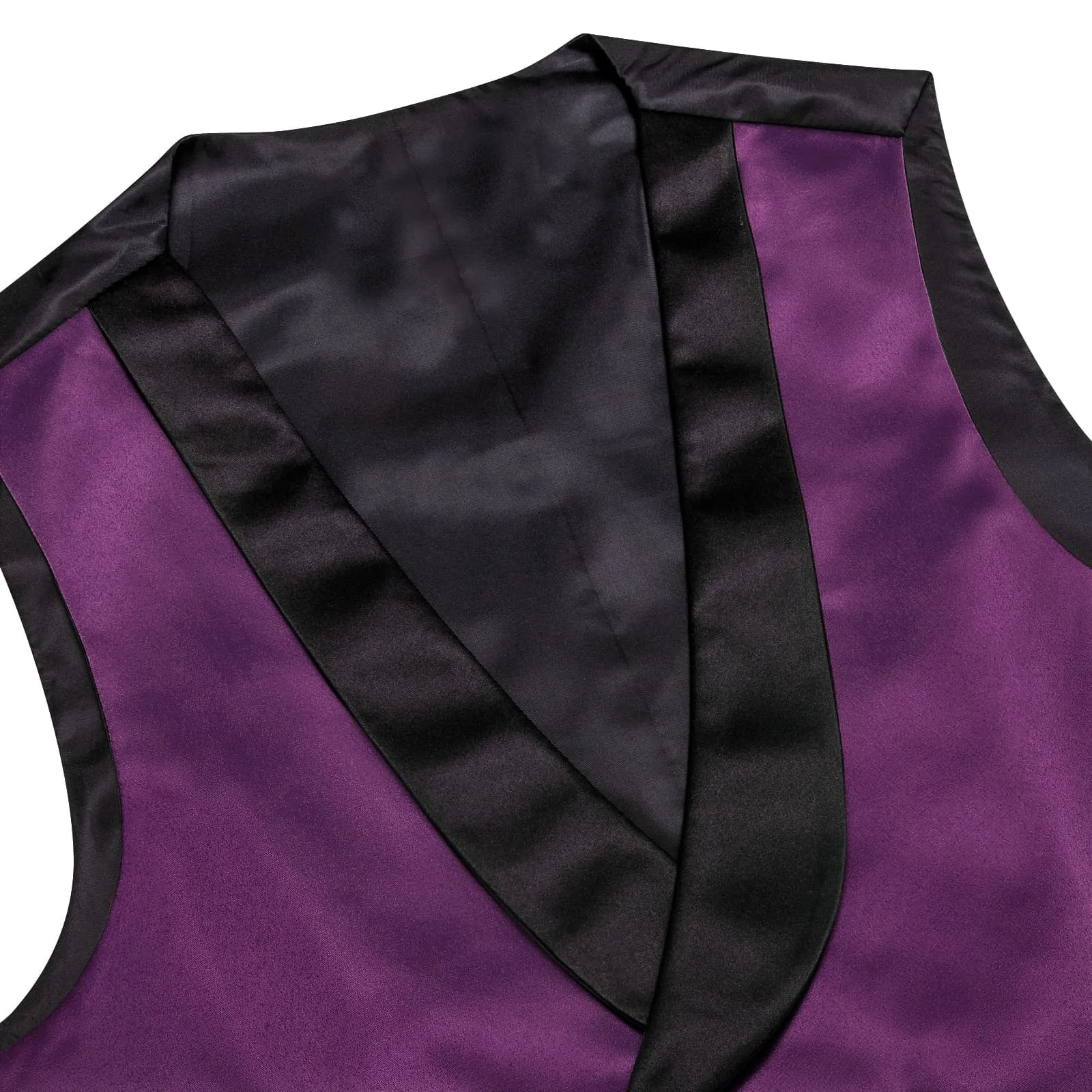 Ties2you Tuxedo Vest Palatinate Purple Solid Shawl Collar Silk Mens Double Breasted Vest