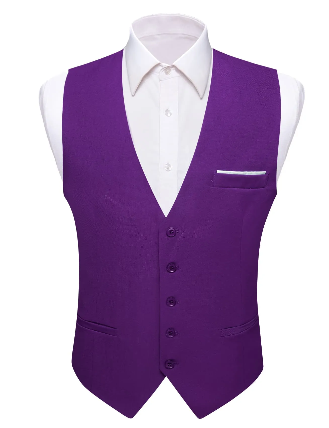 Ties2you Work Vest Palatinate Purple Solid Button Silk Mens Vest Outfits