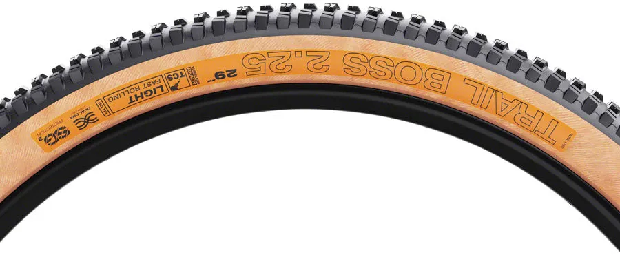 Trail Boss Mountain Bike Tire - 29 x 2.25, TCS Tubeless, Black/Tan, Light/Fast Rolling, Dual DNA, SG2