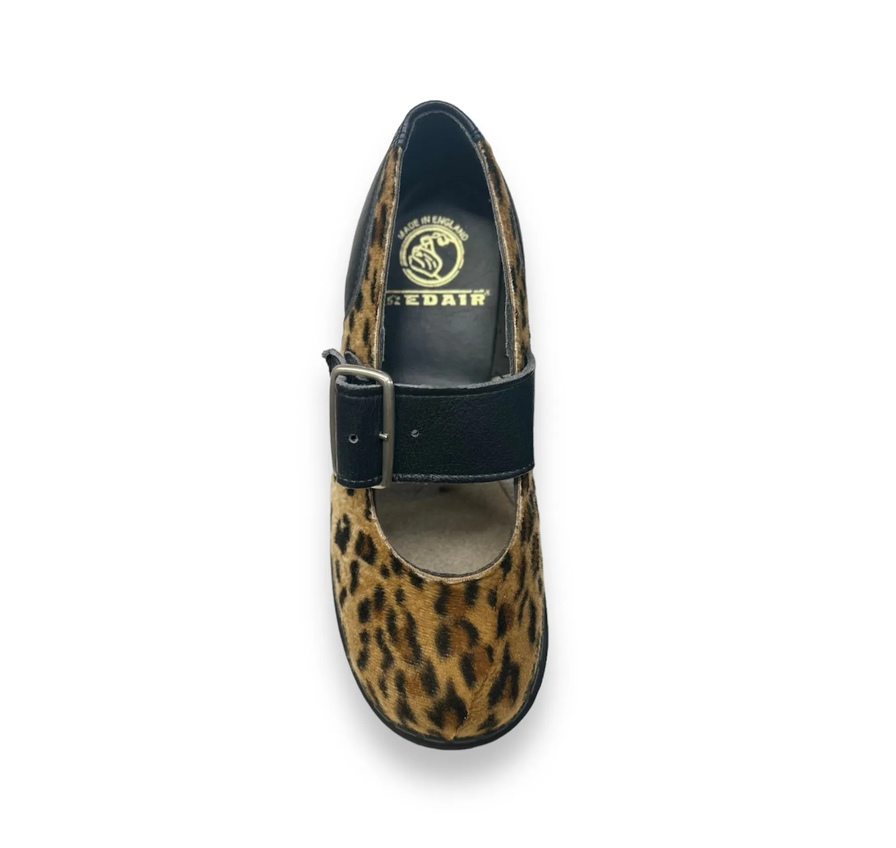 Tredair Leopard Fur Fabric Mary Jane Sandal